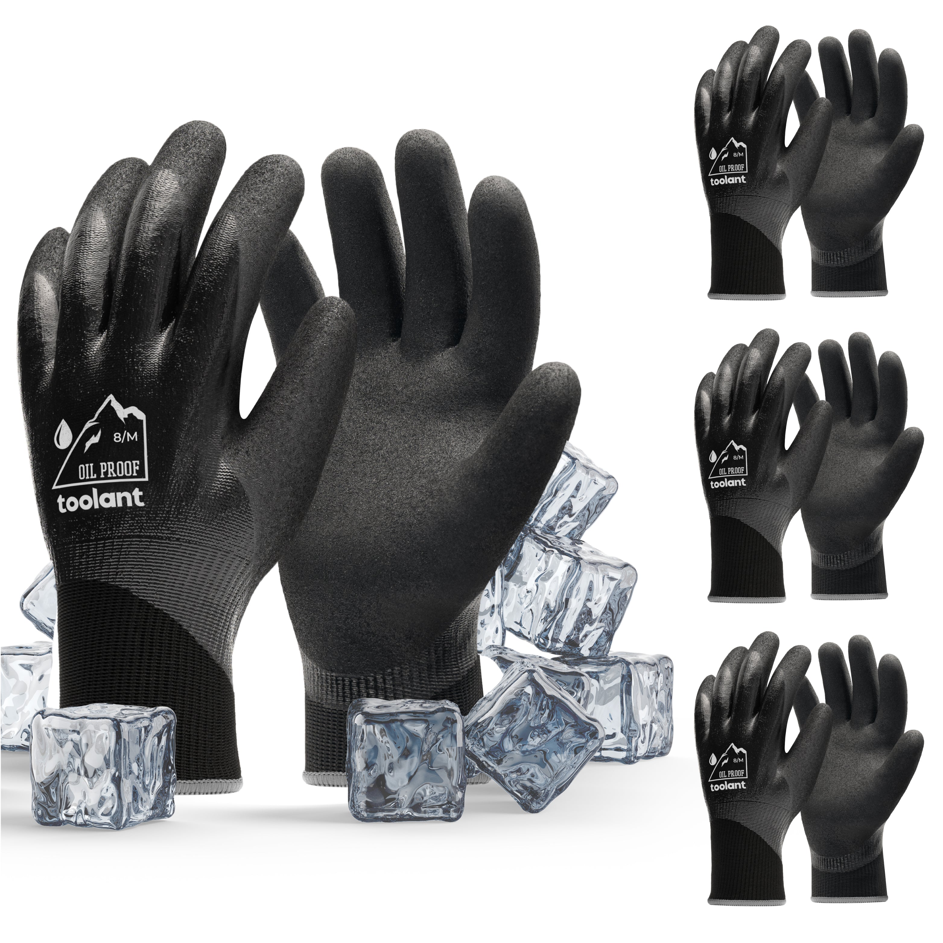 Double Nitrile Dipped Waterproof & Oil Resistant Winter Gloves