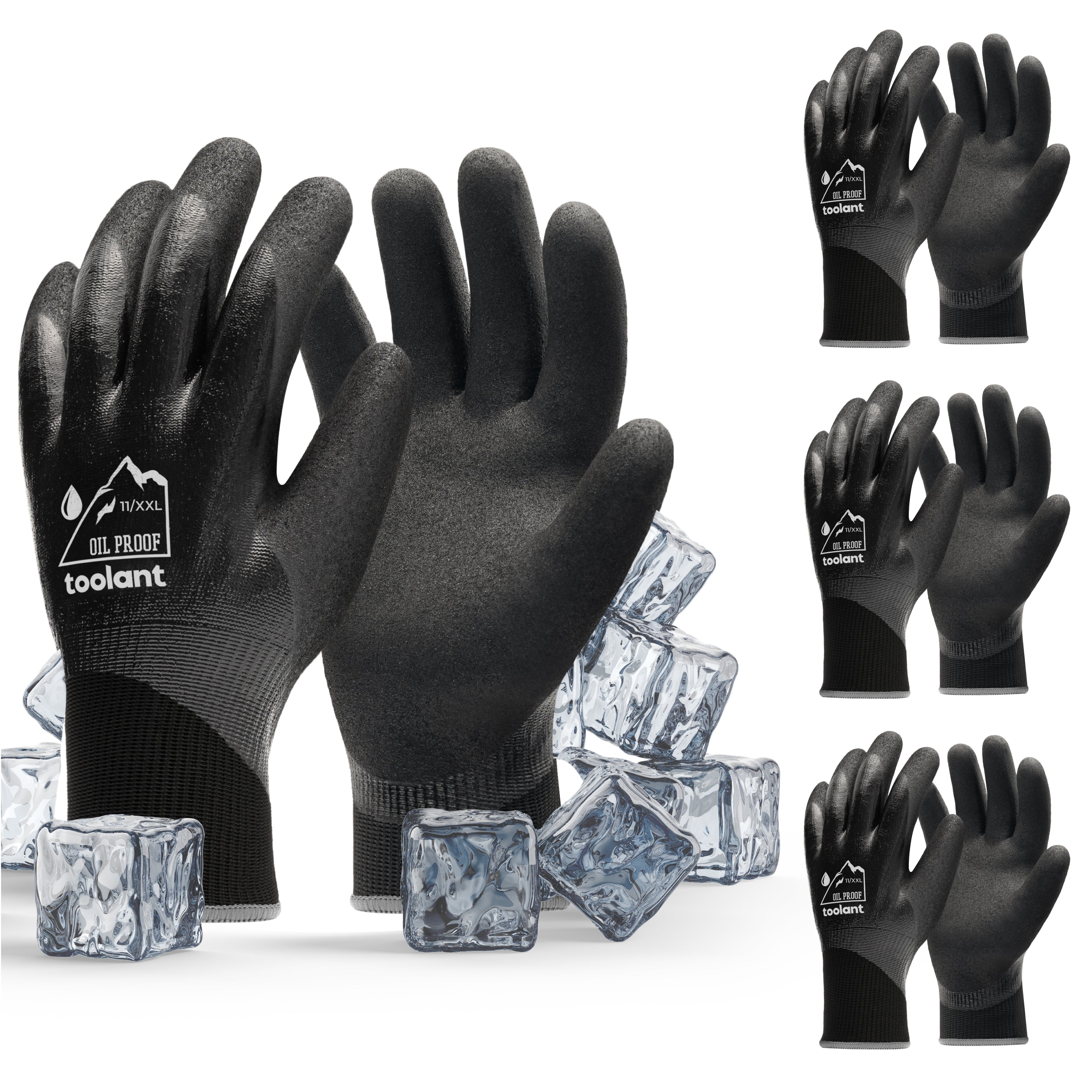 Double Nitrile Dipped Waterproof & Oil Resistant Winter Gloves