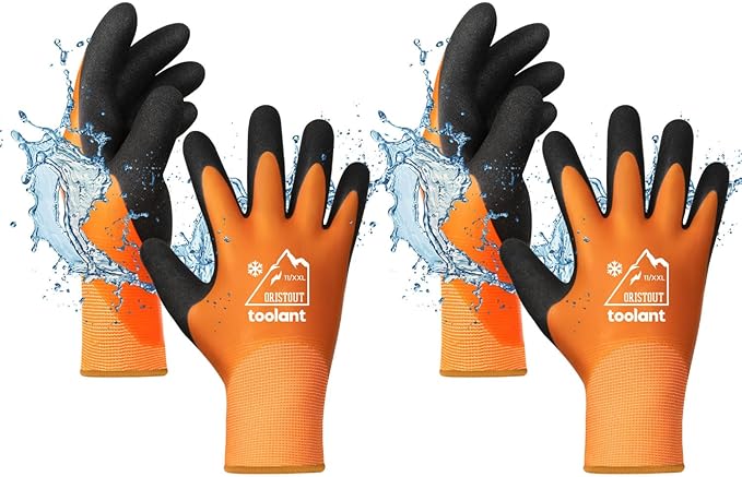 Latex Wrist-Coated Waterproof Winter Gloves