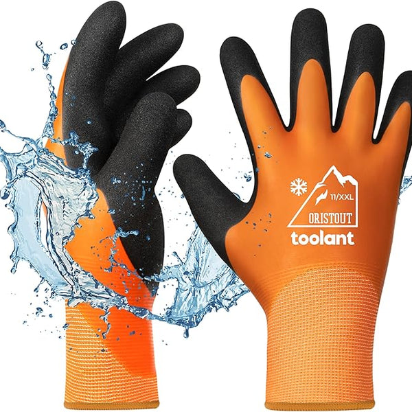 icetools handschuhe OriStout Waterproof Winter Work Gloves for Men and Women, Freezer Gloves for Working in Freezer, Thermal Insulated Fishing Gloves, Super, metal