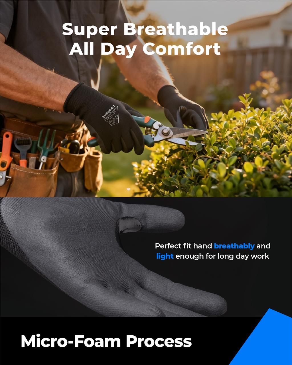 Micro-foam Nitrile Coated Work Gloves
