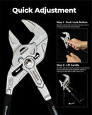 Chrome Pliers Wrench, 5"/7"/10"/12"
