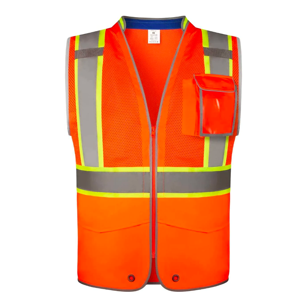 [Bulk Buy] 10 Pack Mesh High Visibility Reflective Safety Vest with Pockets, Meets ANSI/ISEA Standards