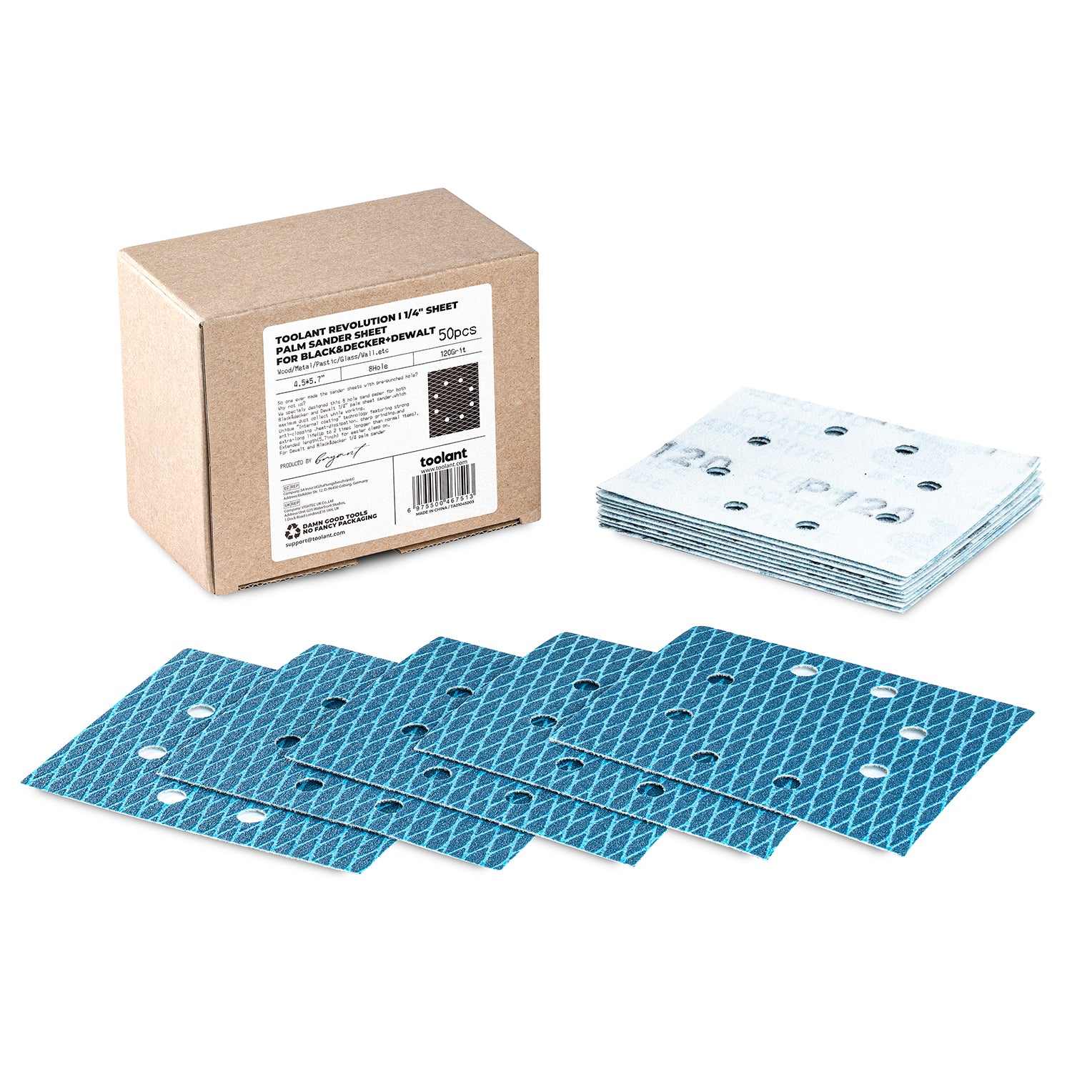 1/4" Sheet Sander Hook and Loop Sandpaper