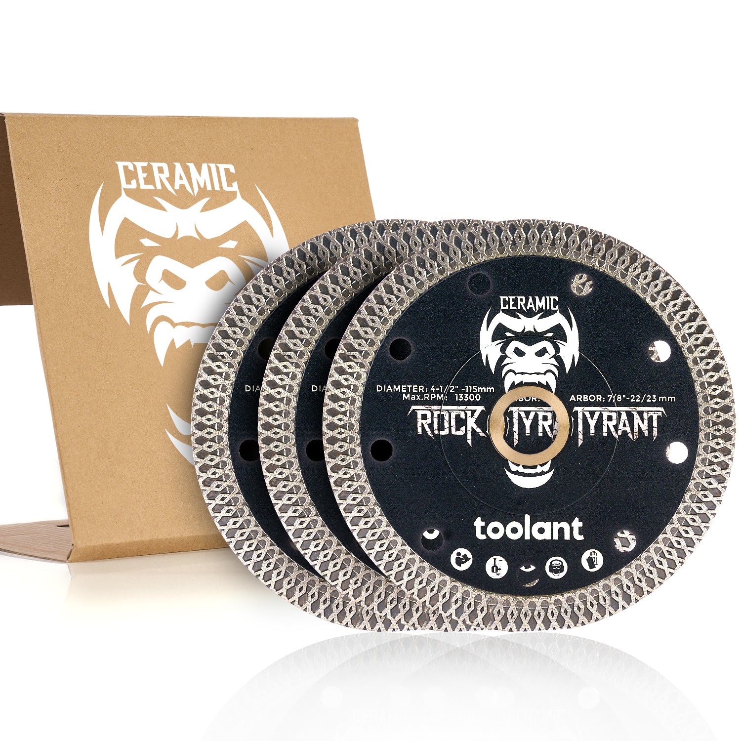 4.5" and 7'' Diamond Saw Blades, 7/8”-5/8” Arbor