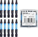 Impact Security Steel Torx Bit Set With Magnetic Bit Holder and Storage Box