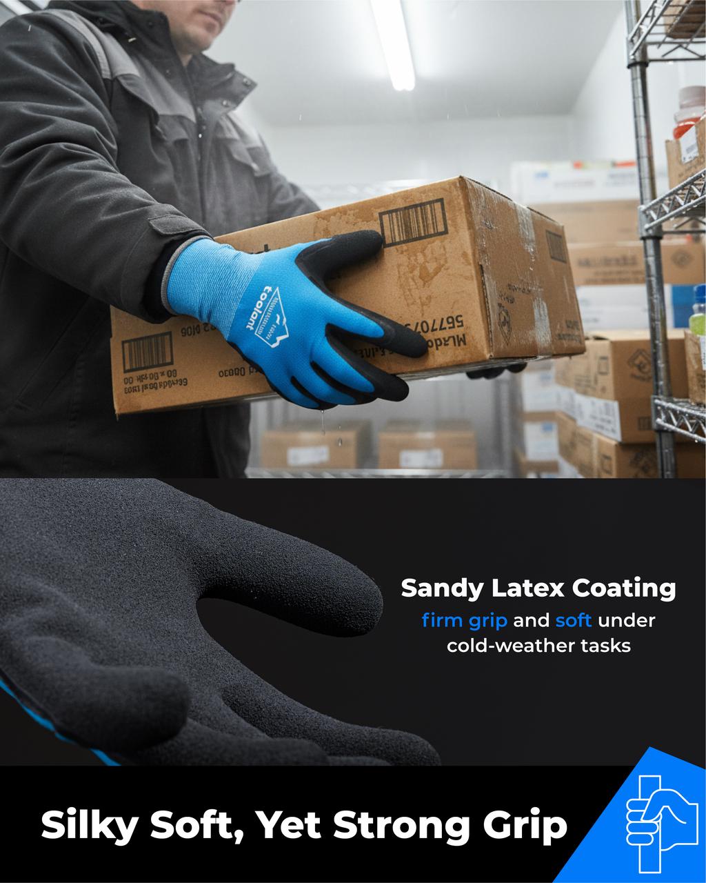 Basic Latex Palm-coated Waterproof Winter Gloves