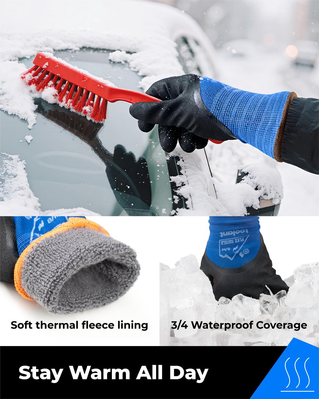3/4 Latex Palm-coated Waterproof Winter Gloves