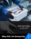 3/4 Latex Palm-coated Waterproof Winter Gloves