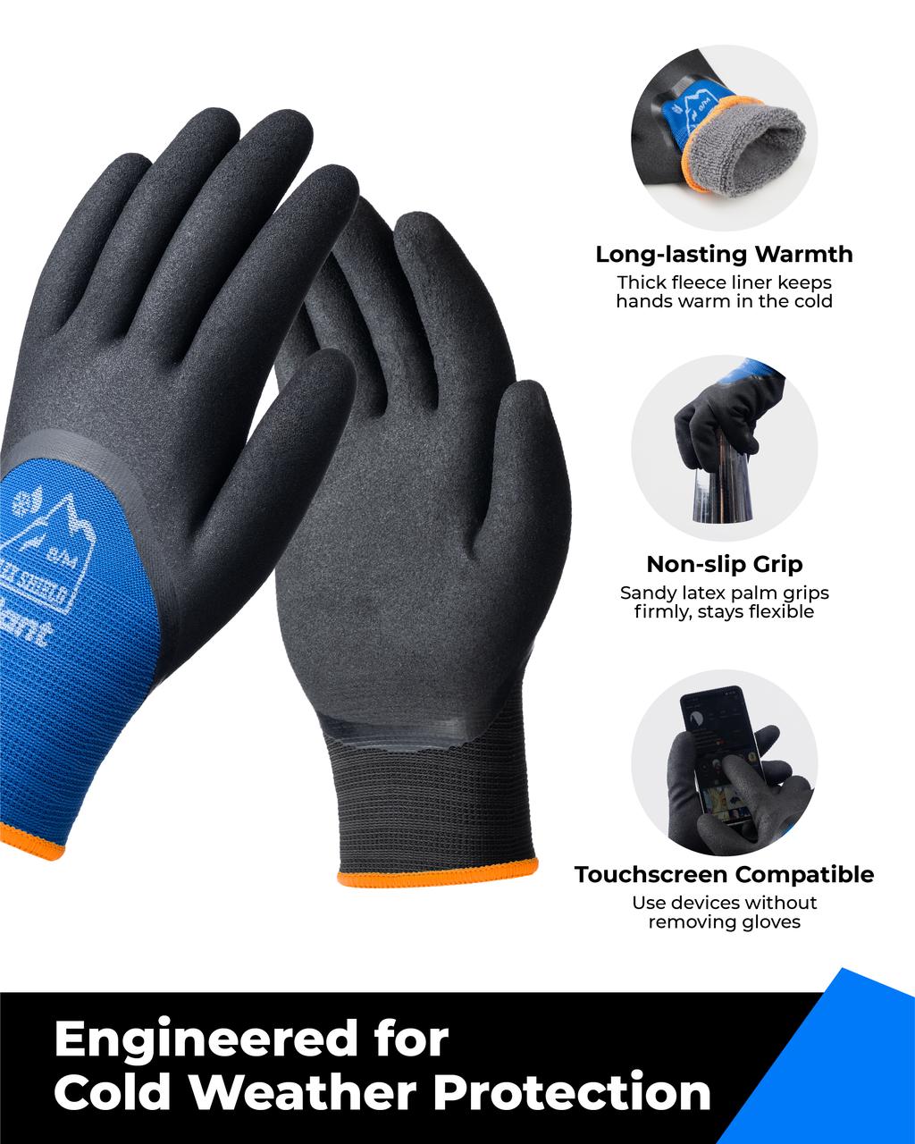3/4 Latex Palm-coated Waterproof Winter Gloves