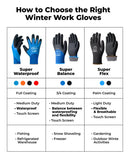 3/4 Latex Palm-coated Waterproof Winter Gloves