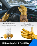 3M Thinsulated Winter Leather Work Gloves with Slip-on Cuff