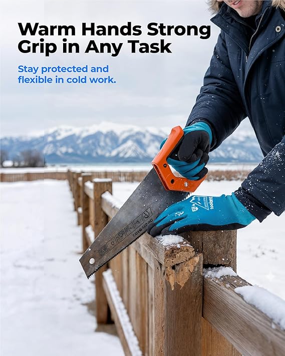 ANSI A4 Cut Resistant Waterproof Winter Work Gloves