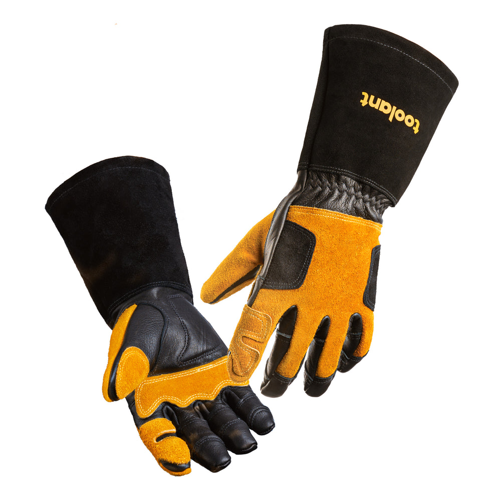 Welding Gloves for Men, Leather Cowhide Mig/Stick for Welding, Grill and Gardening