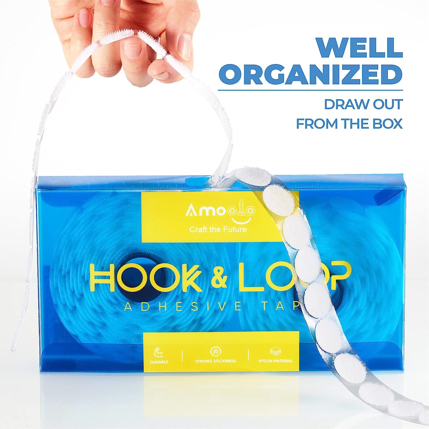 Hook and Loop Coin, Nylon Self Adhesive Heavy Duty Strips Fastener
