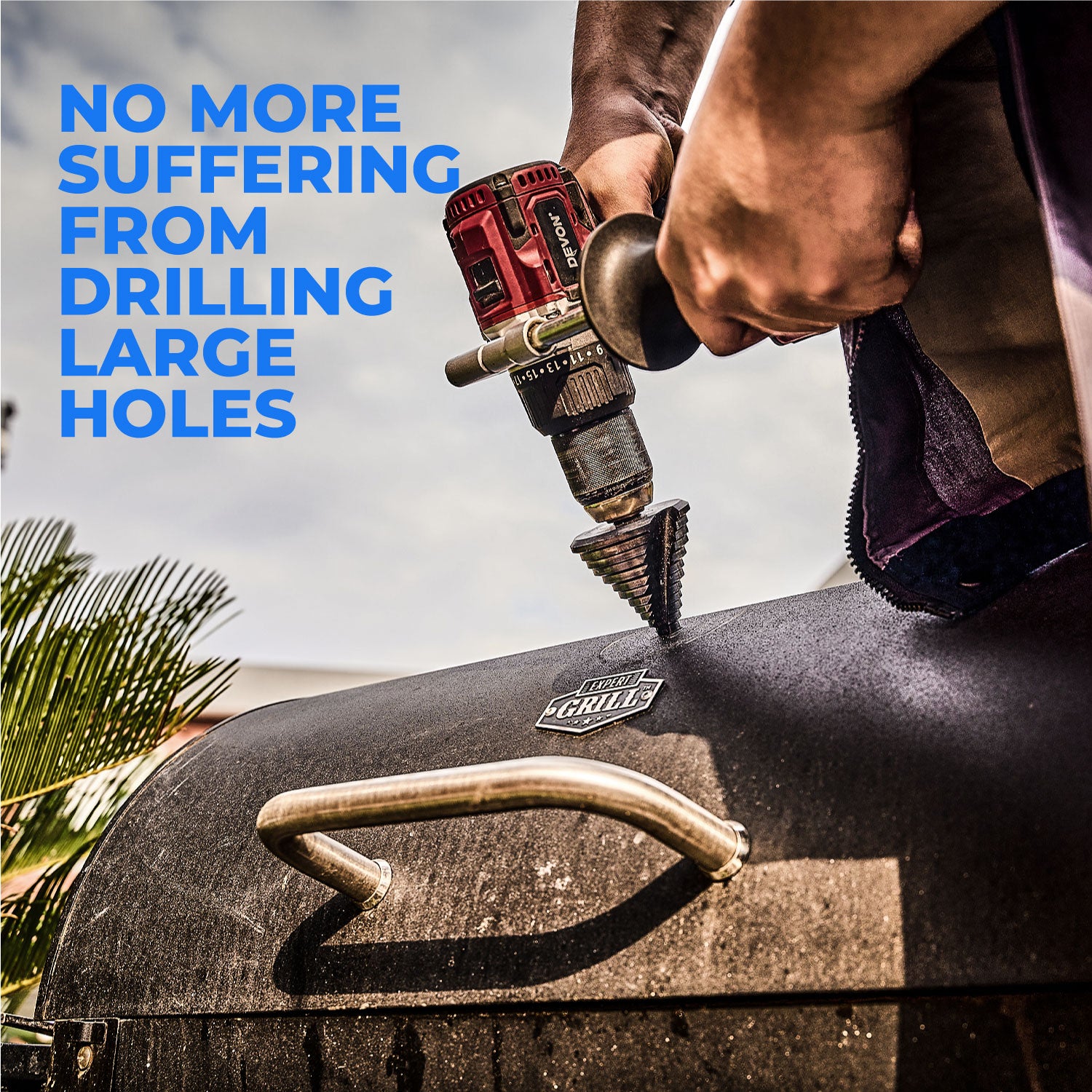 Gigantic Step Drill Bit,1/4" - 2-1/2" 15 Step Size, 1/2" Shank for Metal, Aluminum, Wood, Plastic