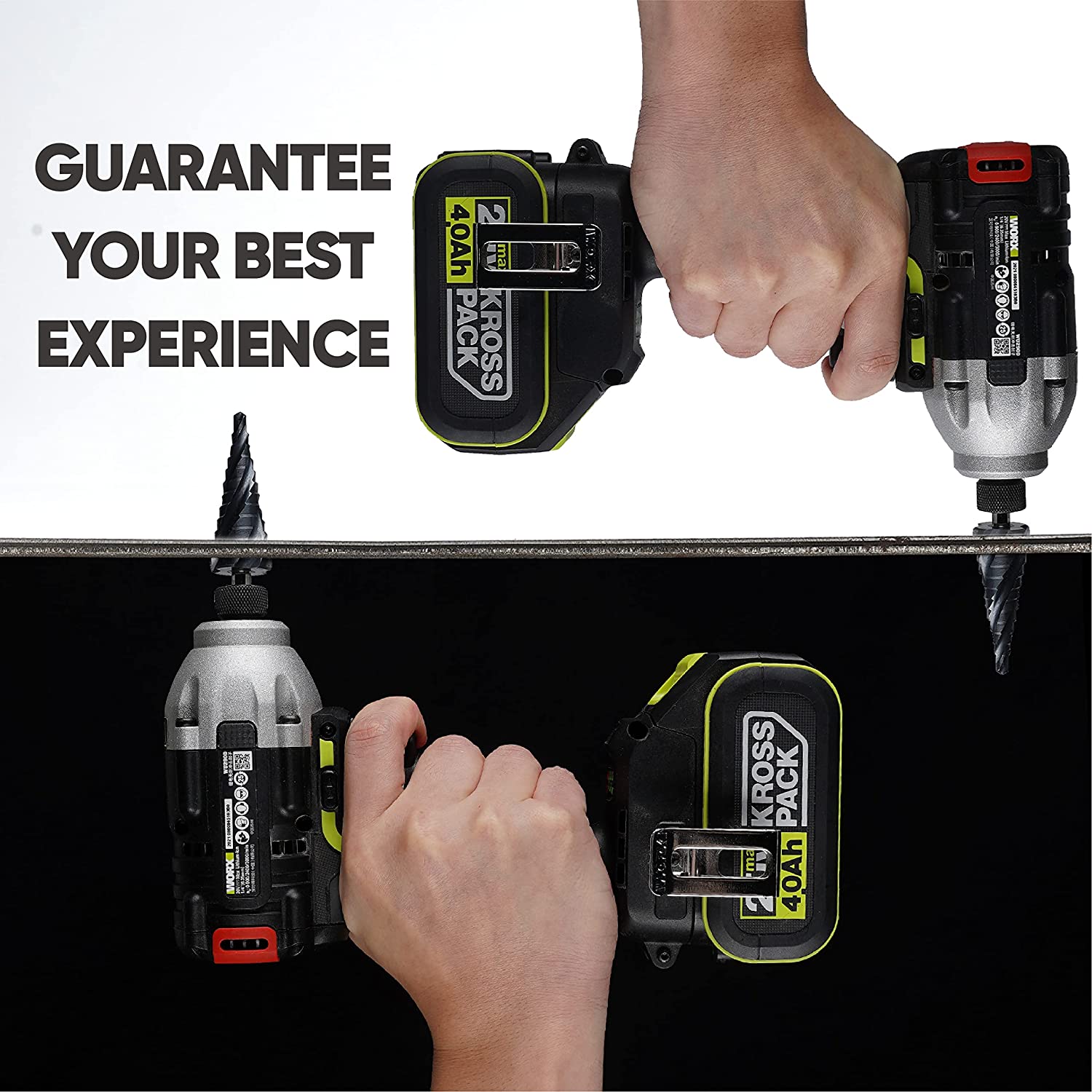 amoolo M35 Cobalt Step Drill Bit with Four Spiral Flute, 1/4" Hex Shank, for Metal, Wood, Plastic