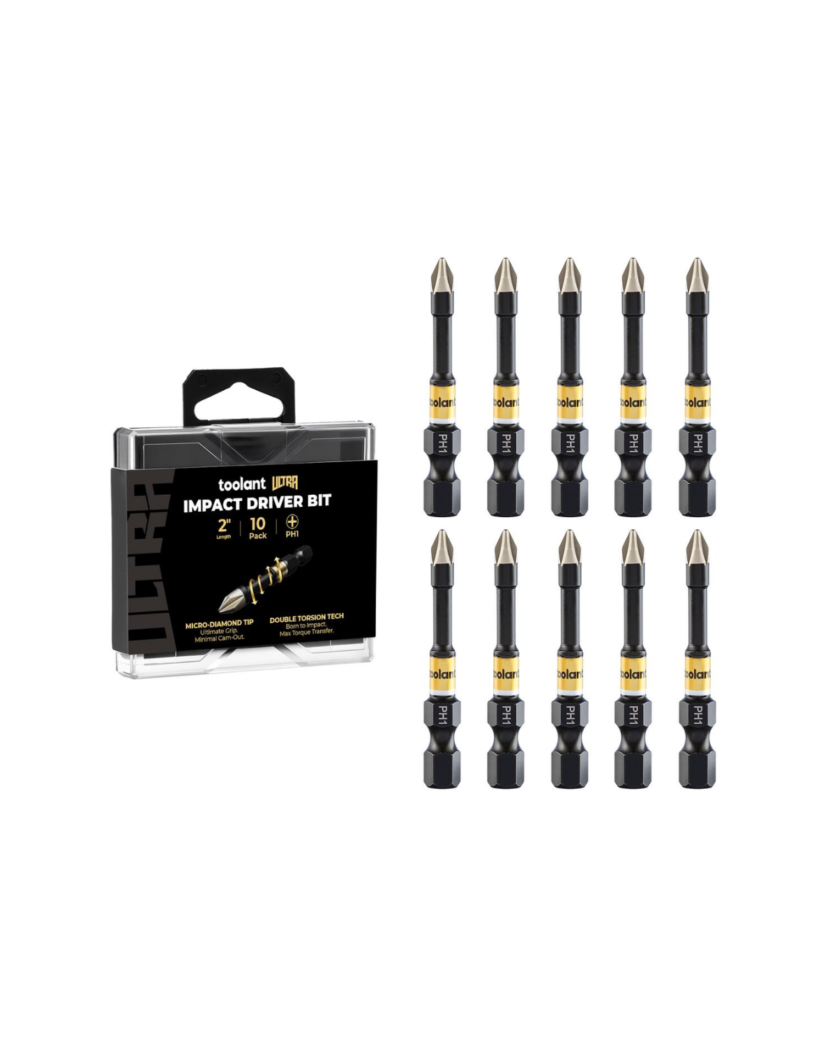 [Ultra] Impact Driver Bit Set, Phillips PH1/PH2/PH3