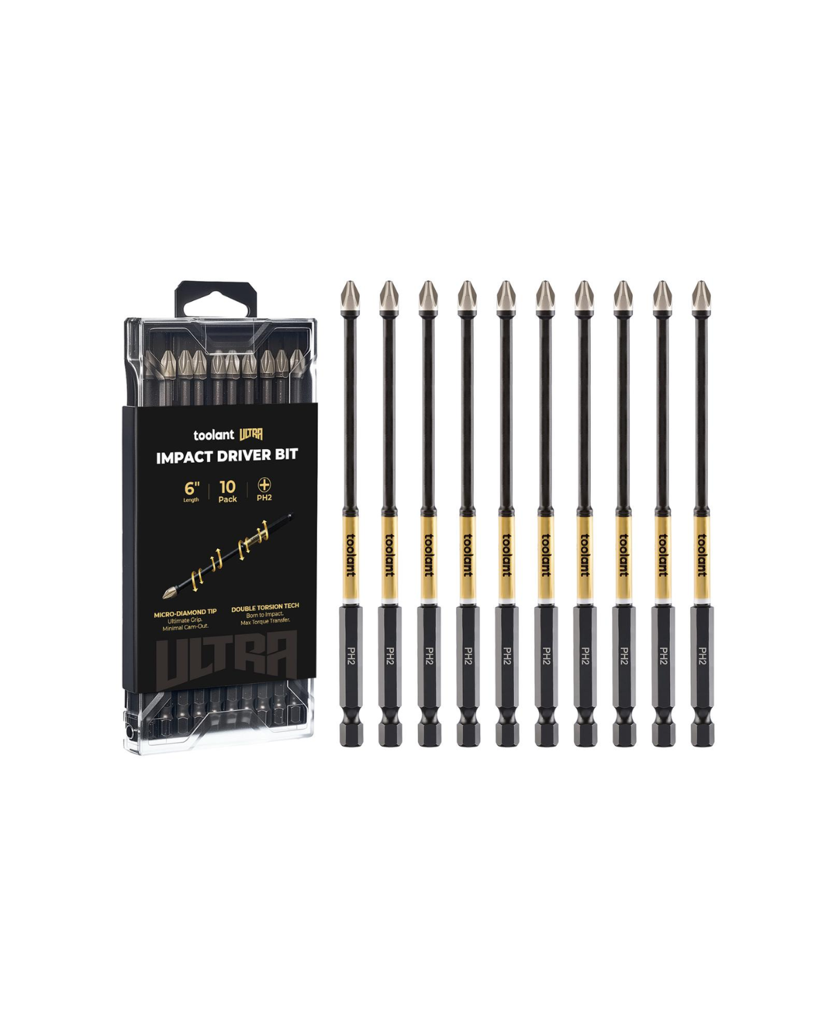 [Ultra] Impact Driver Bit Set, Phillips PH1/PH2/PH3