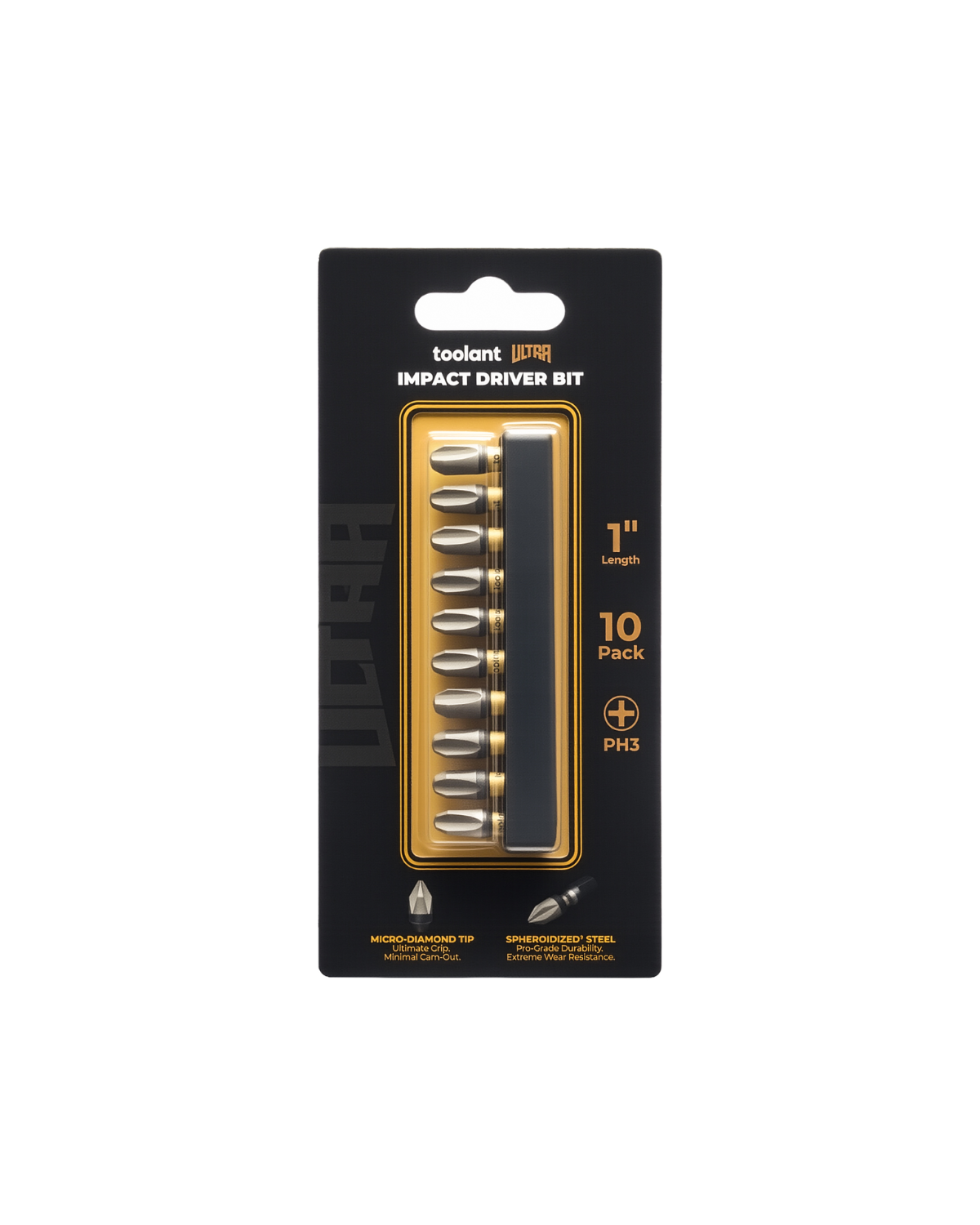 [Ultra] Impact Driver Bit Set, Phillips PH1/PH2/PH3
