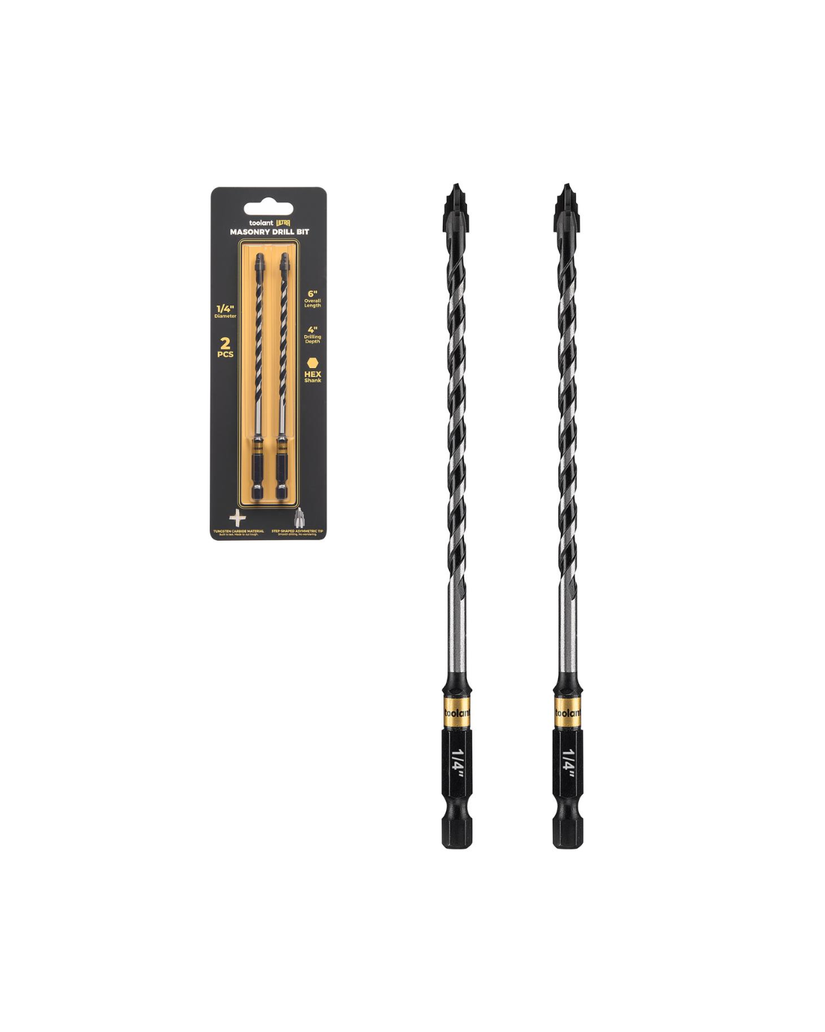 Step-tip Eccentric Masonry Drill Bit Set