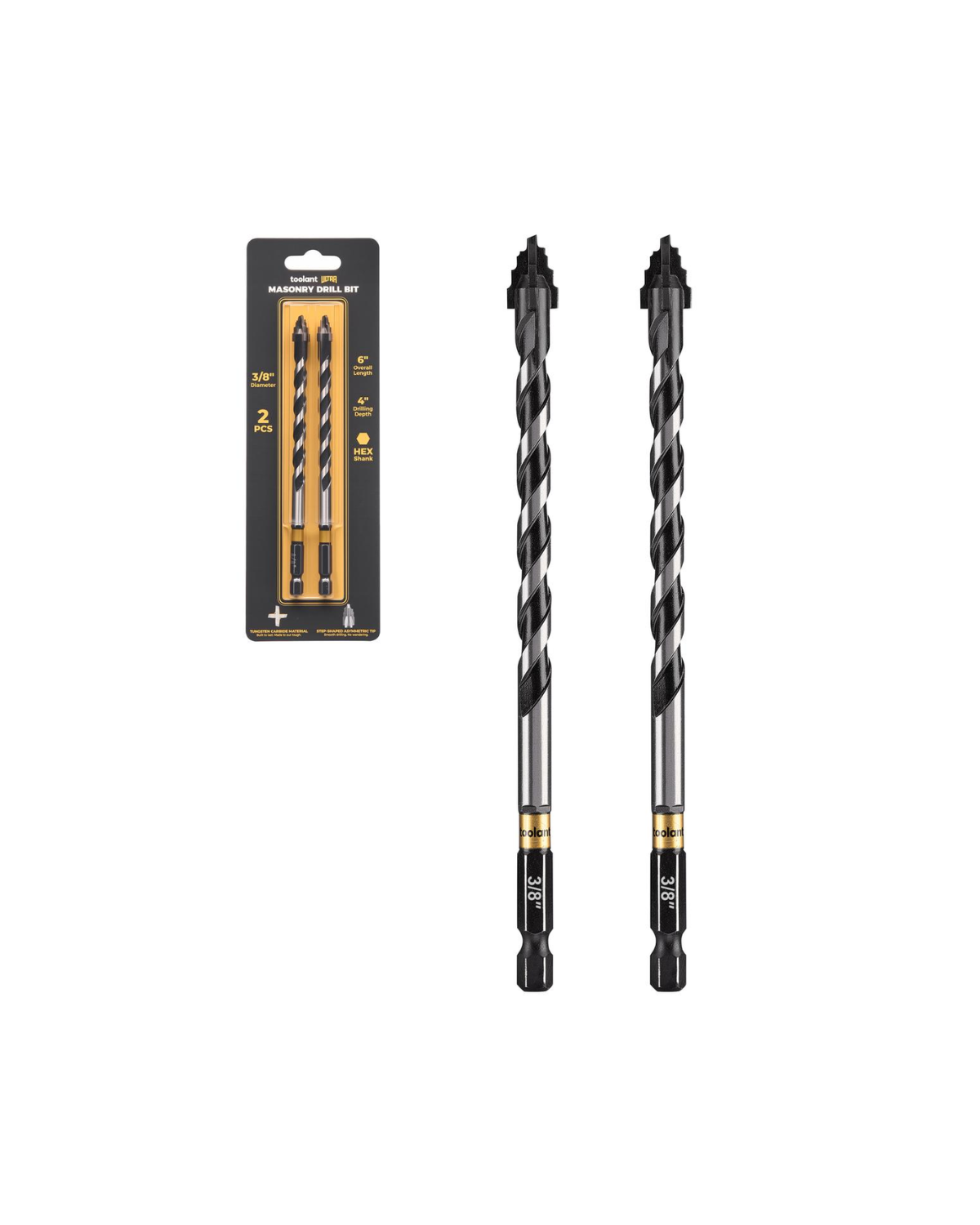 Step-tip Eccentric Masonry Drill Bit Set