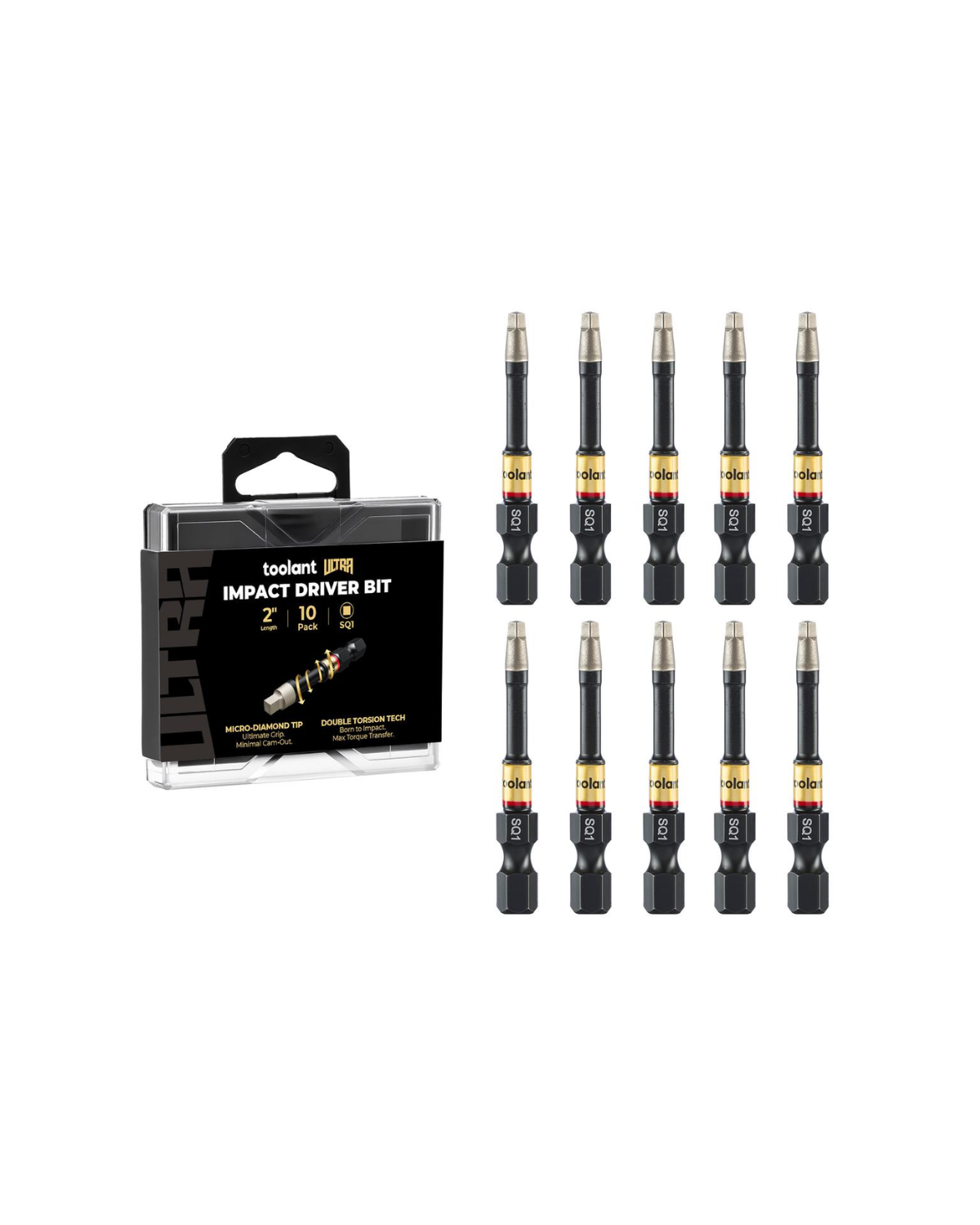 [Ultra] Impact Driver Bit Set, Square SQ1/SQ2/SQ3