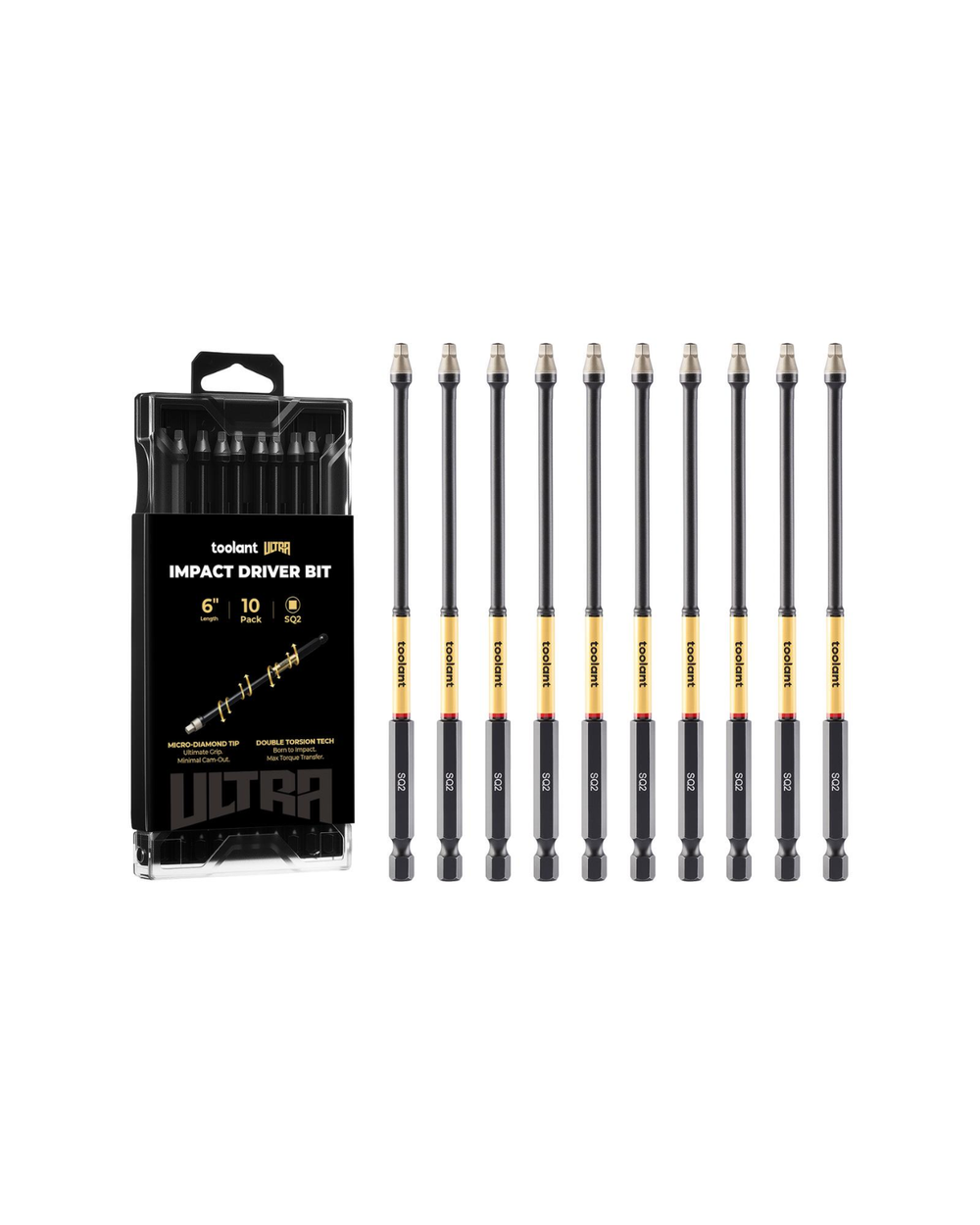 [Ultra] Impact Driver Bit Set, Square SQ1/SQ2/SQ3