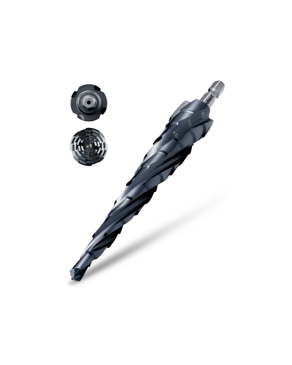 Four Spiral Flute Cobalt Step Drill Bit V2.0