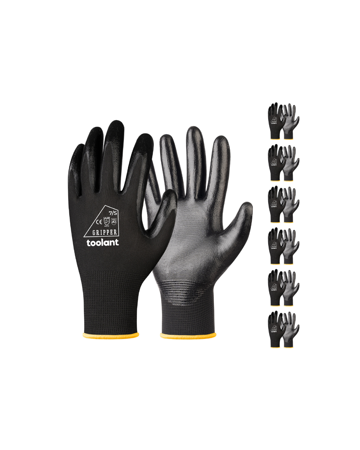 Oil Resistant Nitrile Coating Work Gloves, 12-Pairs