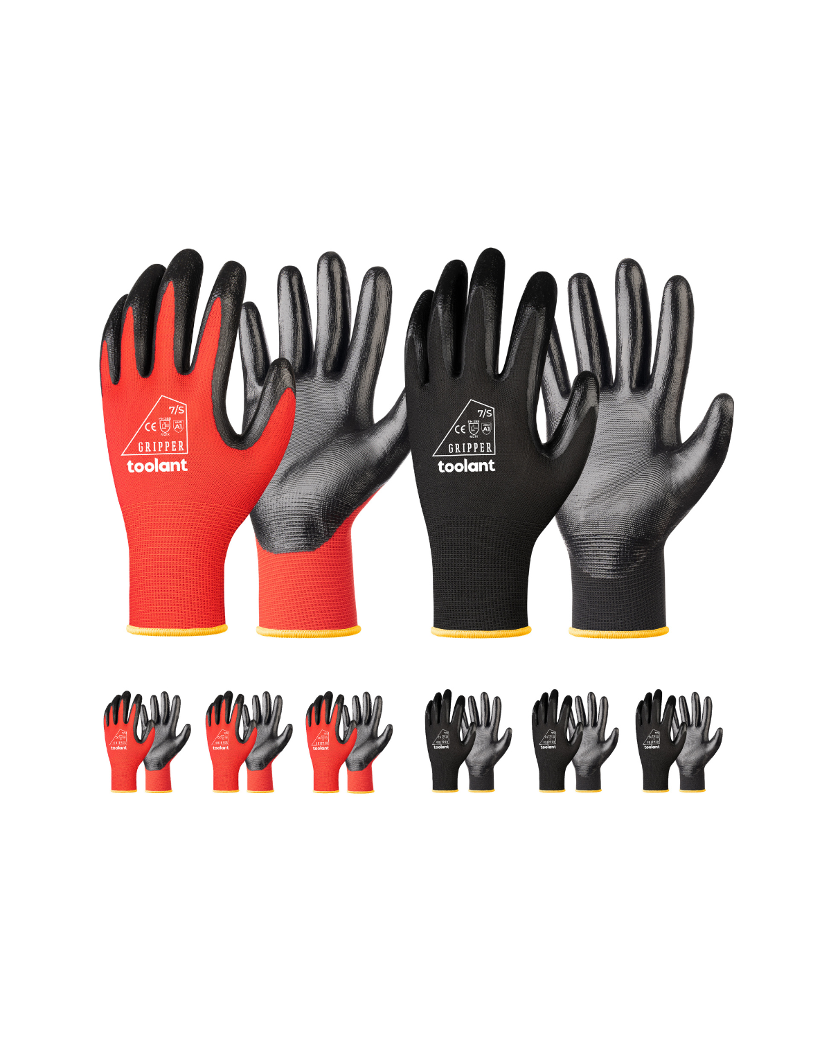 Oil Resistant Nitrile Coating Work Gloves, 12-Pairs