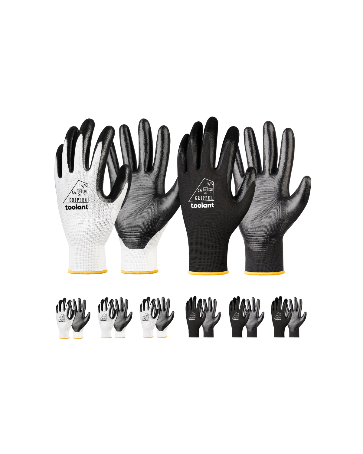 Oil Resistant Nitrile Coating Work Gloves, 12-Pairs