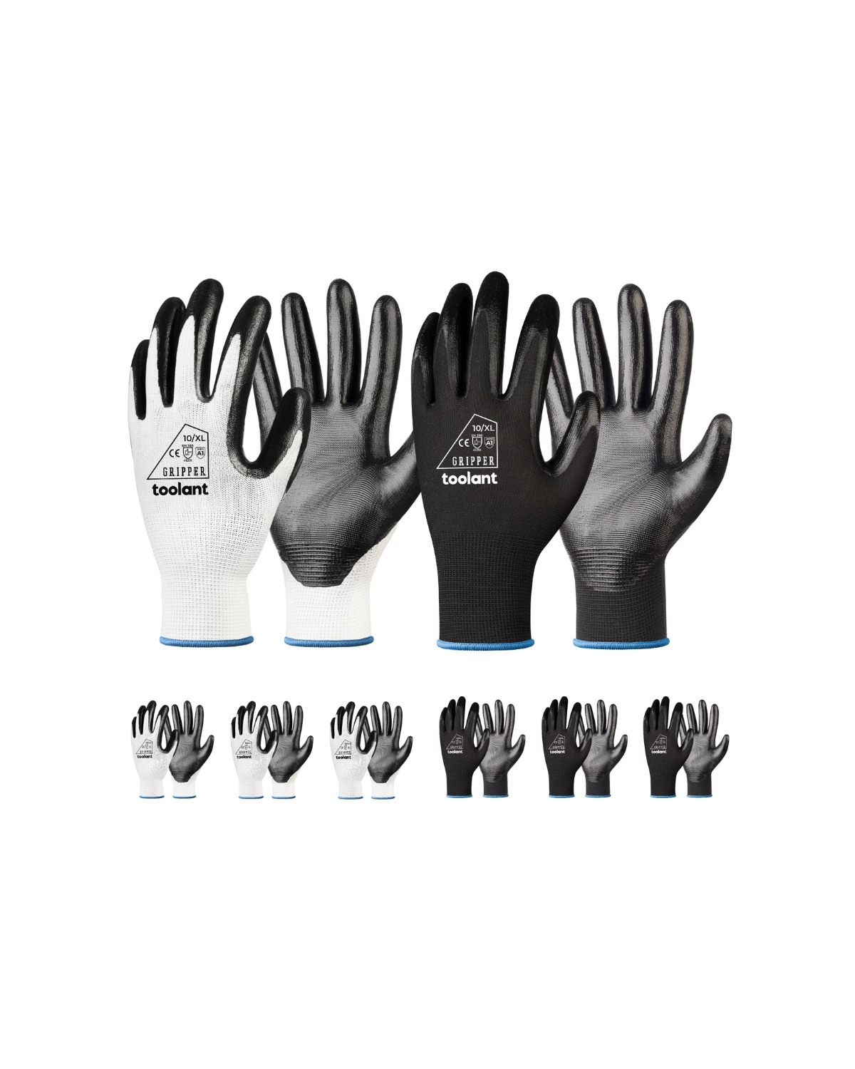 Oil Resistant Nitrile Coating Work Gloves, 12-Pairs