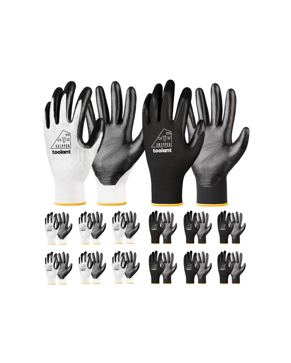 Oil Resistant Nitrile Coating Work Gloves, 12-Pairs