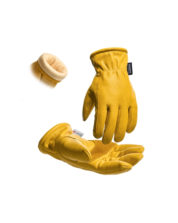 3M Thinsulated Winter Leather Work Gloves with Slip-on Cuff
