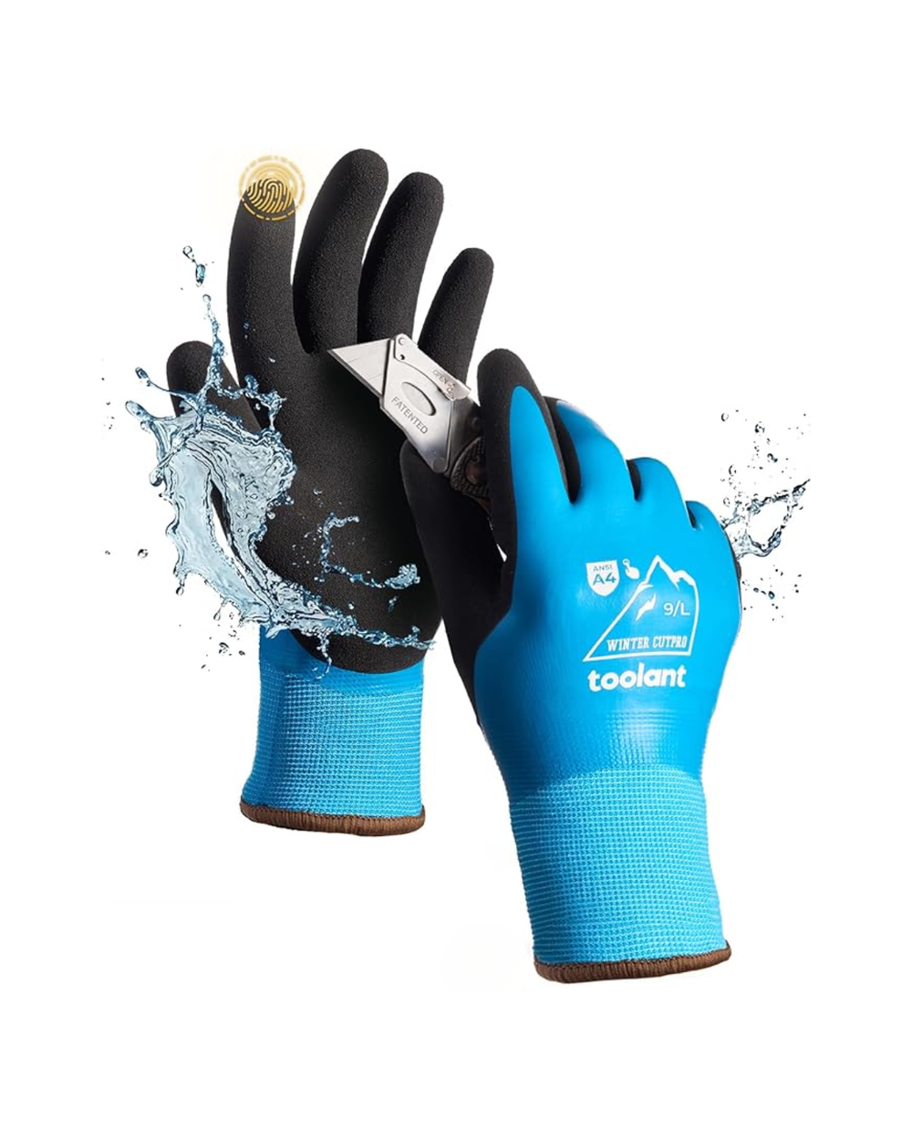 ANSI A4 Cut Resistant Waterproof Winter Work Gloves
