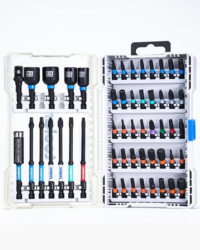 toolant Impact Driver Bit Set, 52Pcs S2 Steel