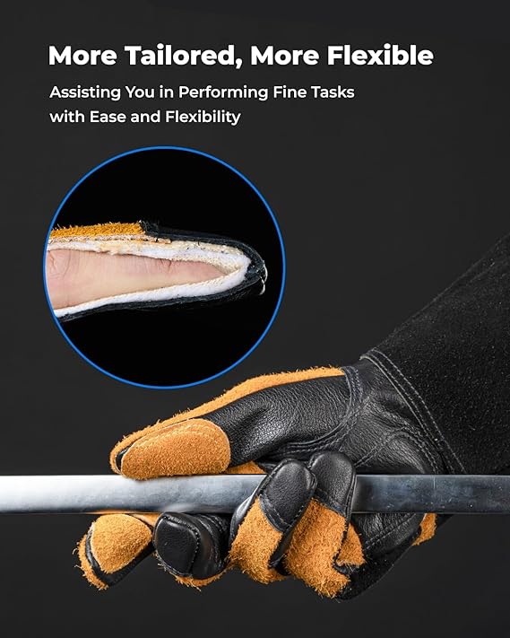 Leather Cowhide Mig/Stick Welding Gloves