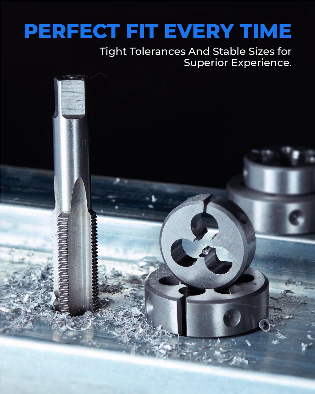 Large Threading Tap and Die Set, 45pcs