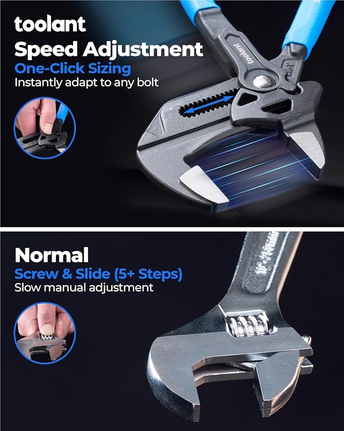 toolant 7/10/12-Inch Adjustable Plier Wrench