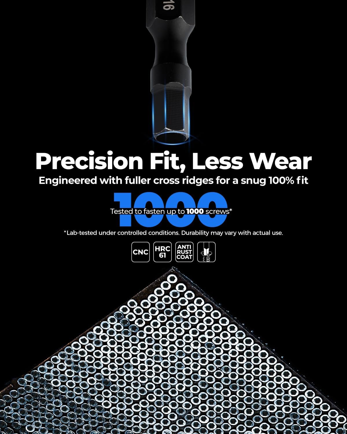 toolant Hex Head Allen Wrench Drill Bit Set, 26Pcs