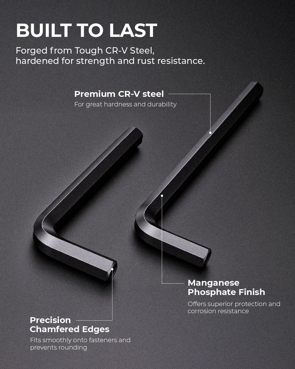 Metric & SAE Hex Key Allen Wrench Set, 30pcs