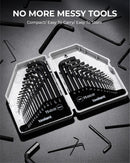 Metric & SAE Hex Key Allen Wrench Set, 30pcs