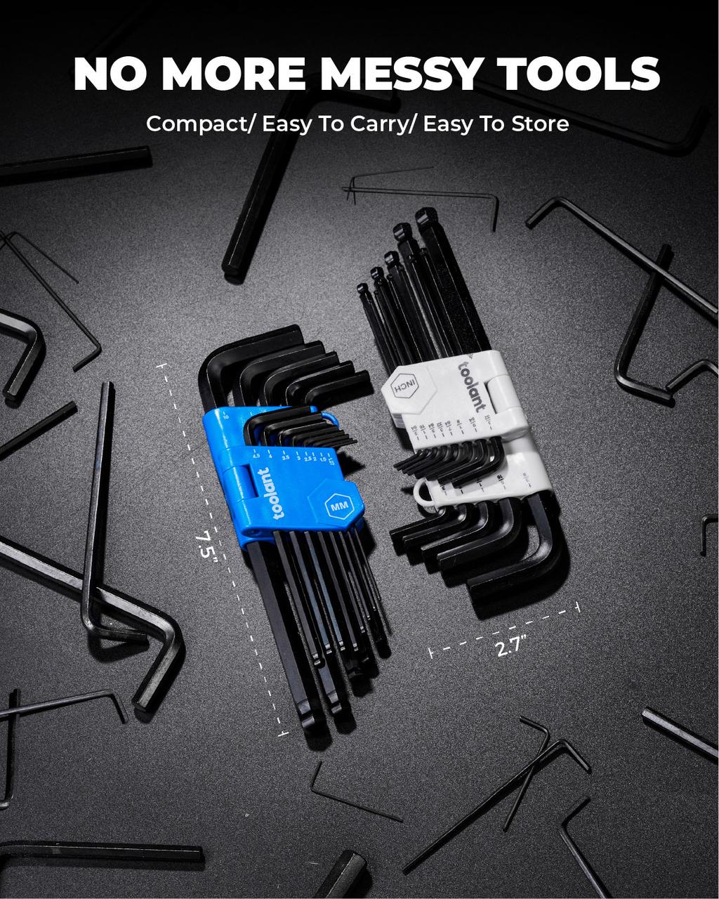 Metric & SAE Ball End Allen Wrench Set, 26pcs