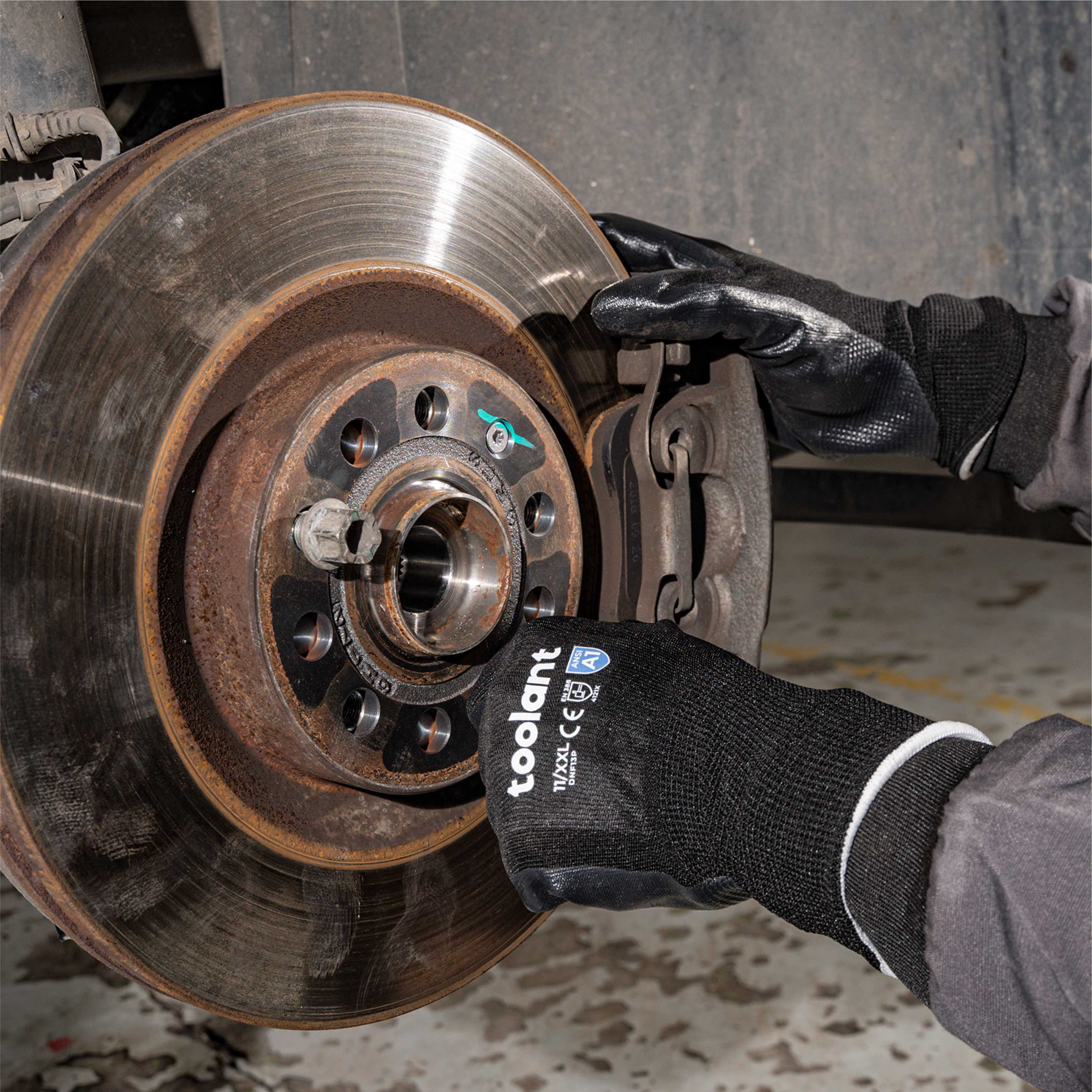 Nitrile Work Gloves with Firm Grip and Oil Resistance, 60-Pairs, For Small Business use