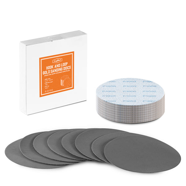 6 inch Hook and Loop Sanding Discs, 1000-5000 Grit, Waterproof Silicon Carbide