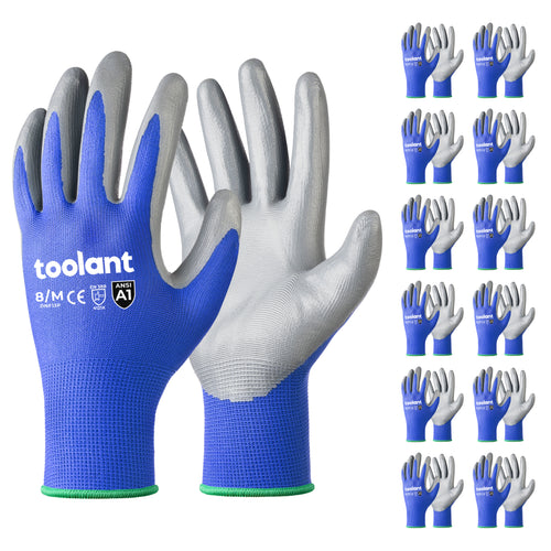 toolant A4 Cut Resistant Work Gloves with Grip, Ultra Thin Safety Glove for Fishing, Wood Carving, Gardening,1/3 Pairs,S-XL