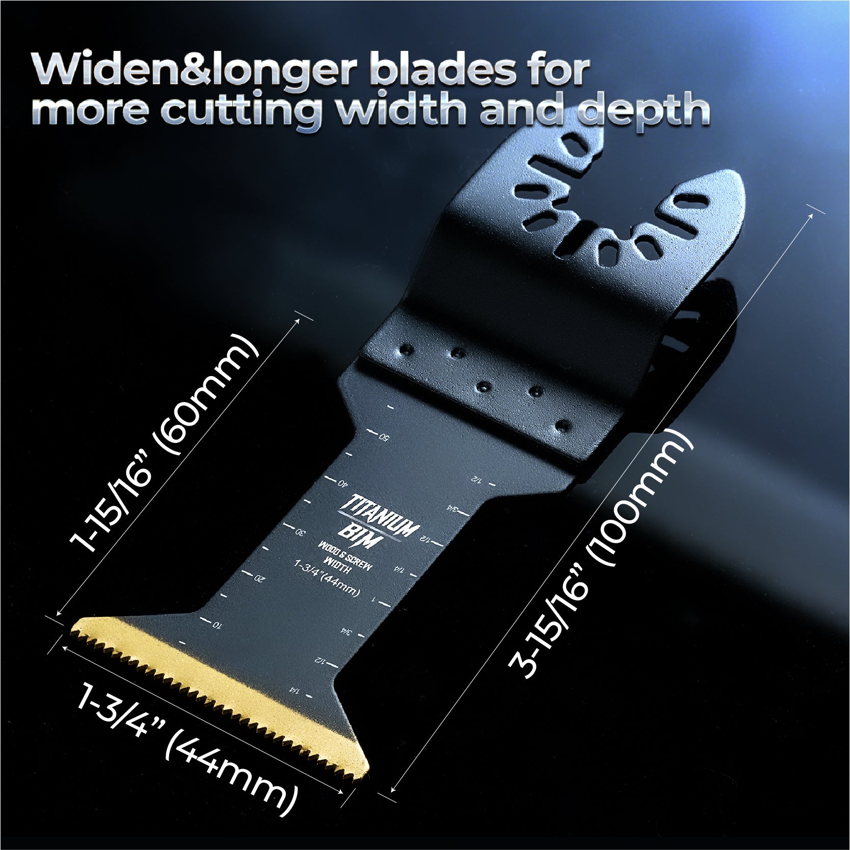 1-3/4" Titanium Extreme BIM Extra Long Oscillating Tool Blades