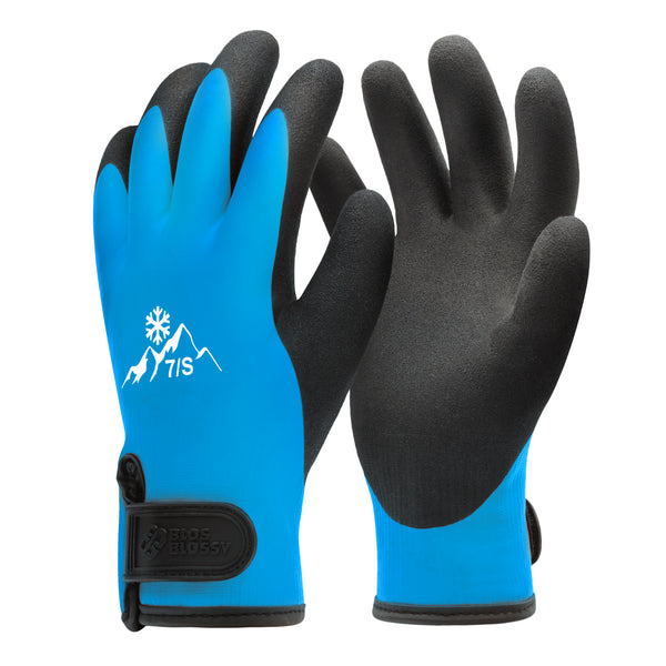 Heavy Duty Winter Work Gloves, Latex Fully Soaked, 100% Water Proof, Thermal Insulated Winter Dipped Work Gloves