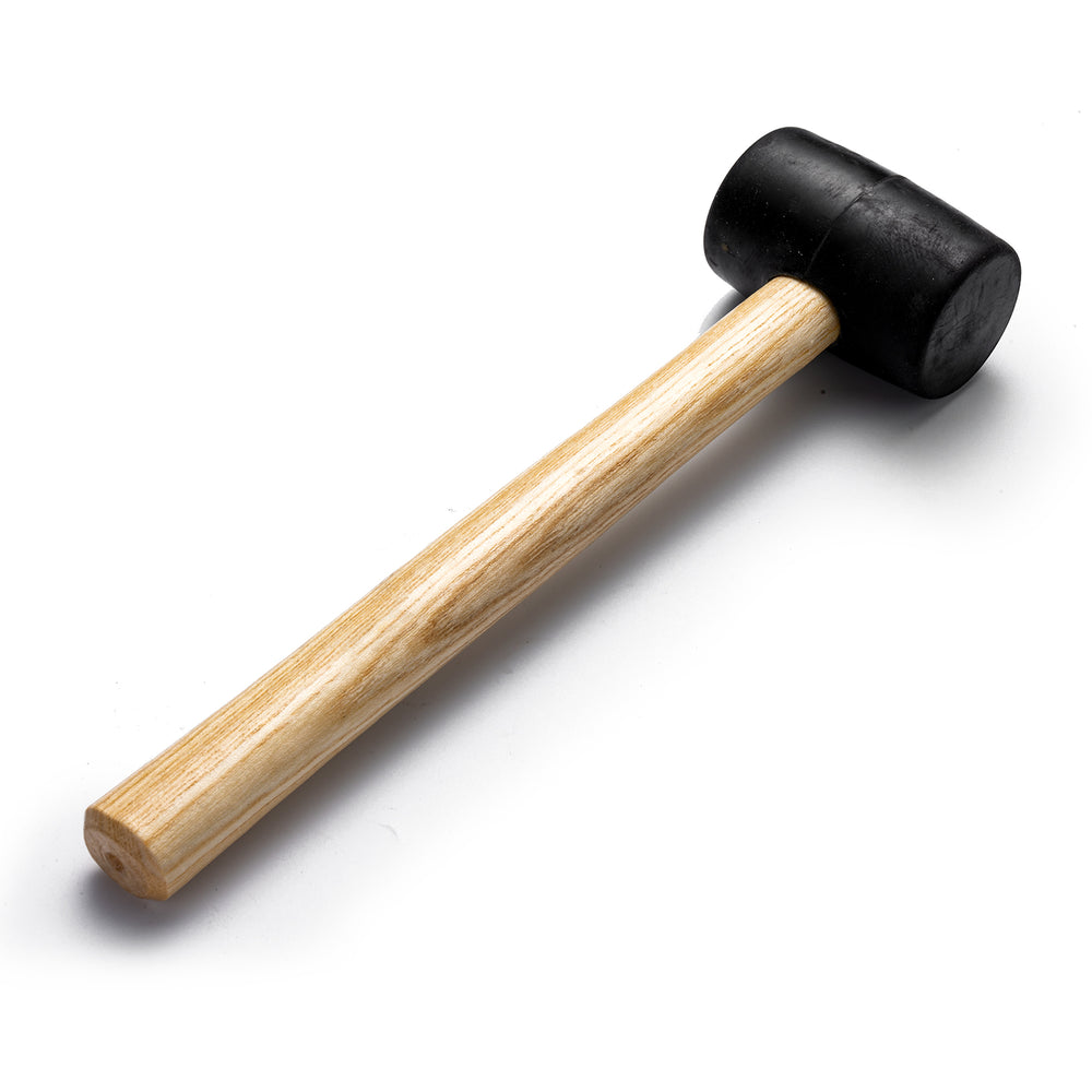 Rubber Mallet with Wood Handle, 8OZ, Black, Light weight and High Quality